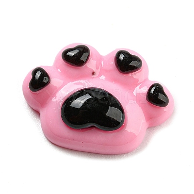 Black & Pink Opaque Resin Cabochons CRES-P026-A03-1