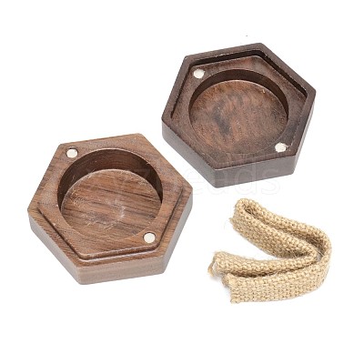 Hexagon Wood Rings Boxes PW-WG17276-01-1