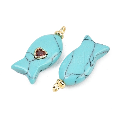 Synthetic Turquoise Pendants X-G-Z134-06G-03-1