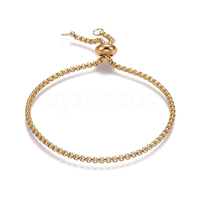 Adjustable 304 Stainless Steel Slider Bracelets X-BJEW-L653-002B-G-1