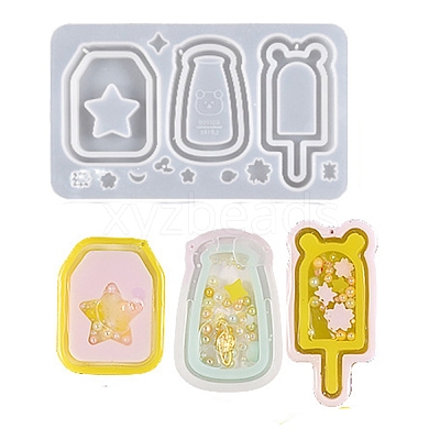 DIY Bottle & Ice-lolly Shaped Pendant Food-grade Silicone Molds SIMO-D001-04-1