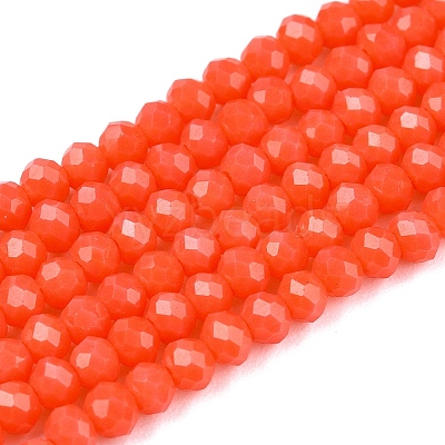 Opaque Solid Color Imitation Jade Glass Beads Strands EGLA-A044-P2mm-D21-1