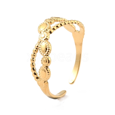 Ion Plating(IP) 304 Stainless Steel Finger Rings RJEW-L102-43G-1