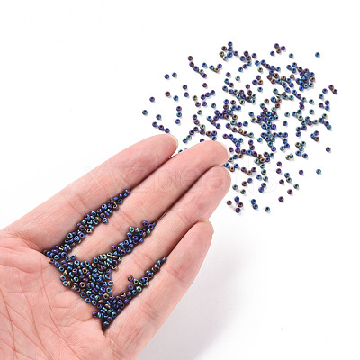 12/0 Grade A Round Glass Seed Beads SEED-Q008-M604-1