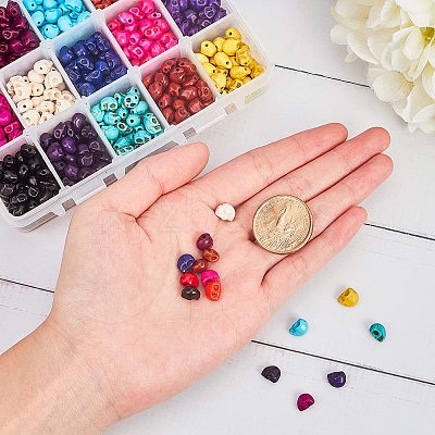 15 Colors Dyed Synthetic Turquoise Beads G-GA0001-02-1