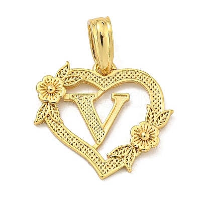 Heart Brass Pendants KK-I714-04G-V-1