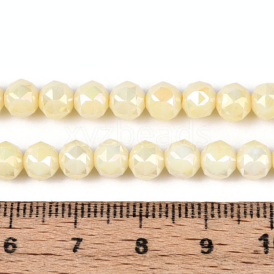Anti-Tarnish Electroplate Glass Beads Strands GLAA-N010-6mm-01-1
