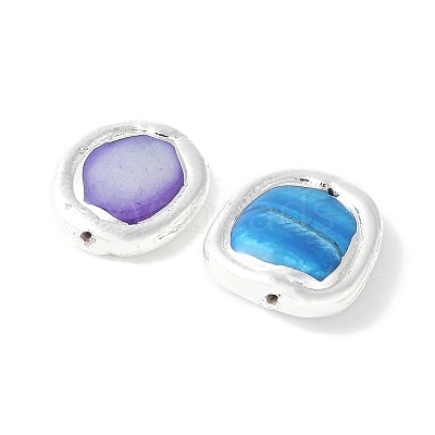 Electroplated Natural Shell Beads KK-P305-05S-1