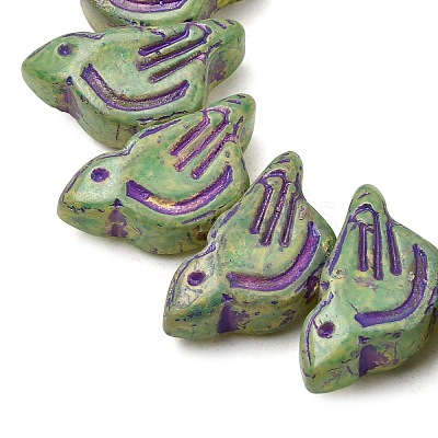 Painted Glass Beads Strands GLAA-Z021-19I-1
