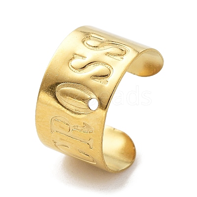 304 Stainless Steel Ear Cuff Findings LS-STAS-Q305-01C-G-1