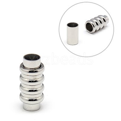 Tarnish Resistant 304 Stainless Steel Magnetic Clasps with Glue-in Ends STAS-E049-15-1