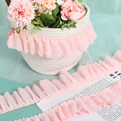 5 Yards Double Polyester Lace Trim for Sewing Decoration OCOR-GF0005-06B-1
