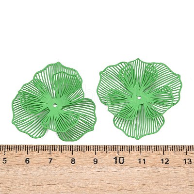 Spray Painted Iron Bead Caps IFIN-Z004-02B-1
