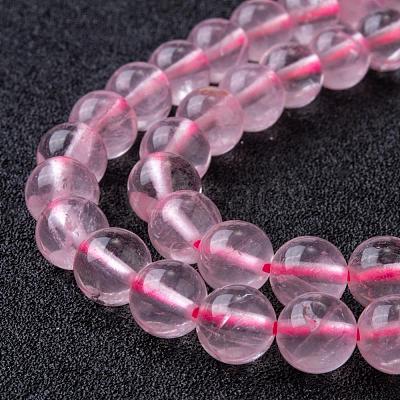 Natural Rose Quartz Bead Strands G-R173-10mm-04-1