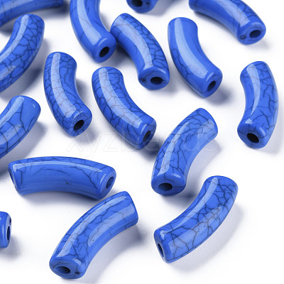 Opaque Crackle Acrylic Beads MACR-S372-001N-013-1
