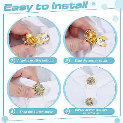 8Pcs 2 Colors Brass Rhinestone Cufflinks KK-ME0003-83-1