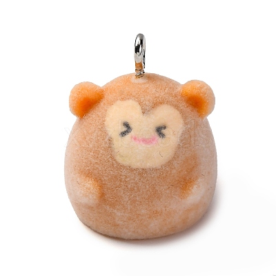 Flocky Animal Resin Pendants FIND-S001-05I-1