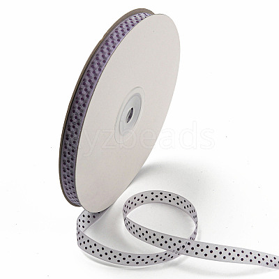 100 Yards Polka Dot Print Nylon Ribbons OCOR-G014-01E-1