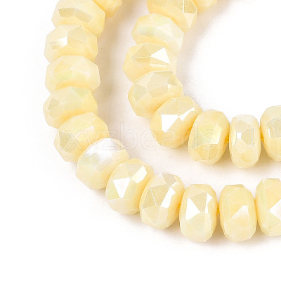 Anti-Tarnish Electroplate Glass Beads Strands GLAA-T025-8mm-11J-1