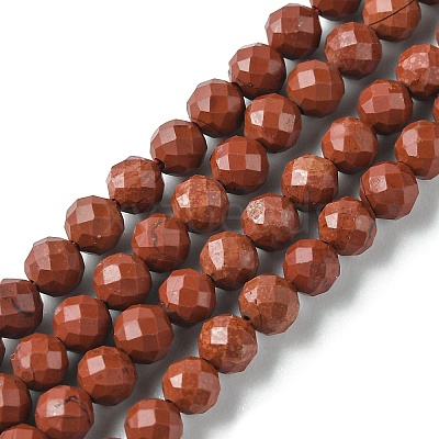 Natural Red Jasper Beads Strands LS-G-F748-H01-03-1