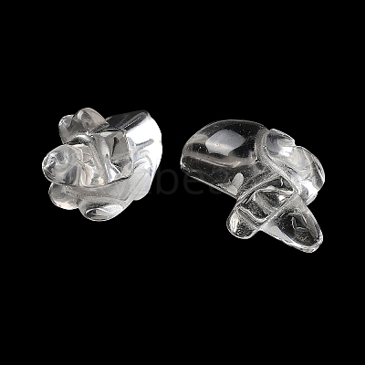 Natural Quartz Crystal Carved Half Hole Beads G-K367-02D-1