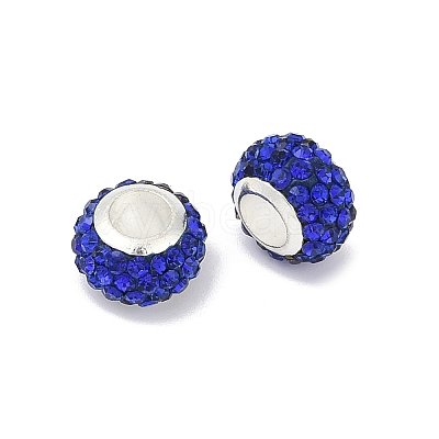 Alloy Rhinestone Clay Pave Beads ALRI-D300-03-1