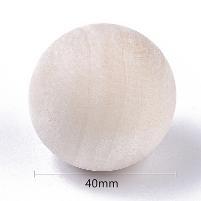 Natural Wooden Round Ball LS-WOOD-T014-40mm-1