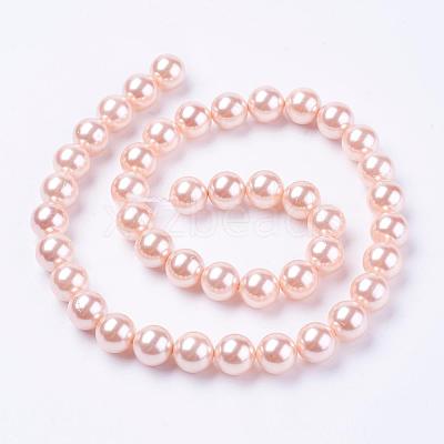Shell Pearl Beads Strands BSHE-L035-10mm-I01-1