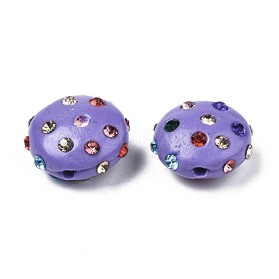 Polymer Clay Rhinestone Beads RB-S056-27D-1