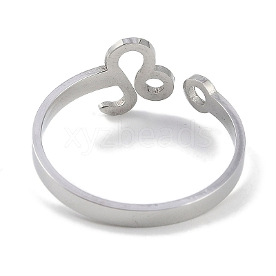 Non-Tarnish Constellations 304 Stainless Steel Open Cuff Ring for Women RJEW-L122-001P-11-1