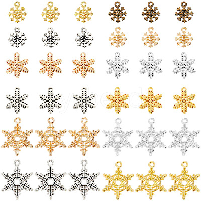 120Pcs 12 Styles Alloy Pendants FIND-SC0011-95-1