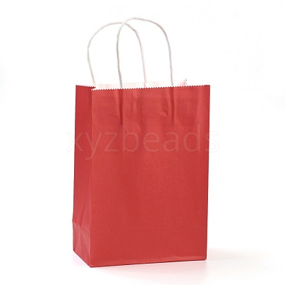 Pure Color Kraft Paper Bags AJEW-G020-A-12-1