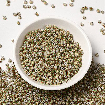 8/0 Opaque Colours Seep Glass Seed Beads SEED-F003-04B-07-1