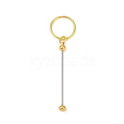Iron Bar Beadable Keychain Clasps AJEW-R004-02G-1