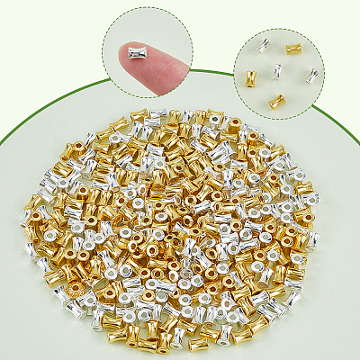 400Pcs 2 Colors Alloy Beads FIND-SP0002-39B-1