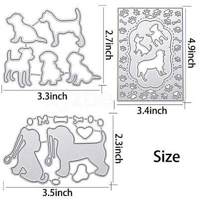 Pet Gog Frame Metal Cutting Dies Stencils DIY-GF0001-19-1