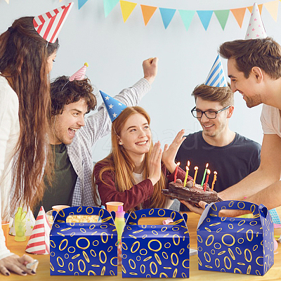 12Pcs Ring Printed Cardboard Paper Packing Boxes with Die Cut Hole Handles CON-WH0085-187-1