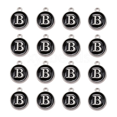 Platinum Plated Alloy Charms LS-ENAM-S118-02B-P-1