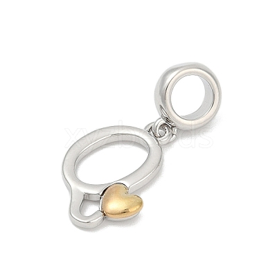 Brass European Dangle Charms KK-Z097-01Q-GP-1