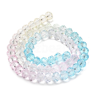 Transparent Painted Glass Beads Strands LS-DGLA-A034-T6mm-A21-1