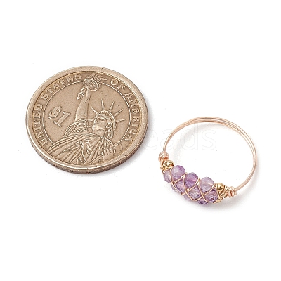 Natural Gemstone Beads with Solid Round Brass Beads and Eco-Friendly Copper Wire Rings RJEW-TA00184-1