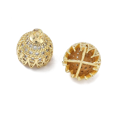 Brass Micro Pave Cubic Zirconia Charns KK-Z143-03G-02-1
