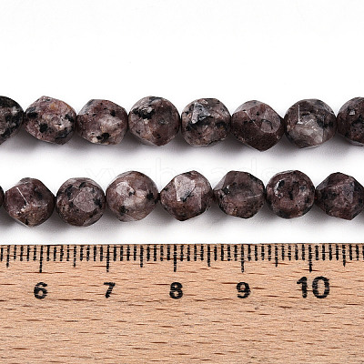 Dyed Natural Sesame Jasper Beads Strands G-T139-8mm-47D-1