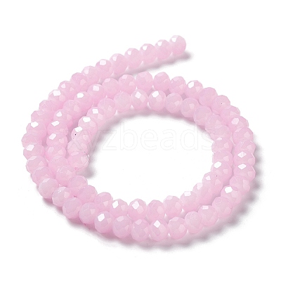 Baking Paint Imitation Jade Glass Bead Strands X-DGLA-A034-J6MM-A26-1