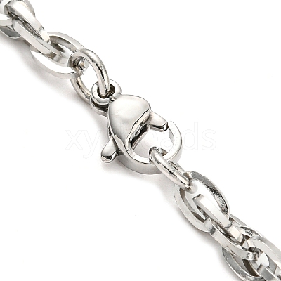 Non-Tarnish 304 Stainless Steel Rope Chain Necklaces NJEW-M205-01P-1