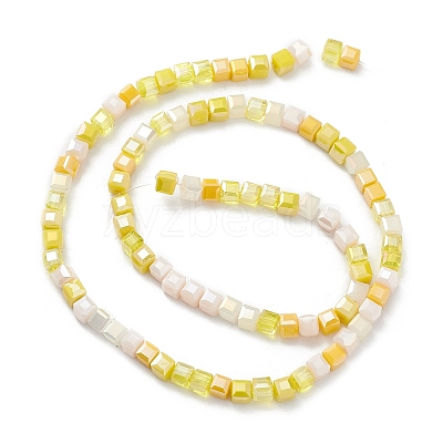 Gradient Color Electroplate Glass Bead Strands GLAA-E042-05C-1
