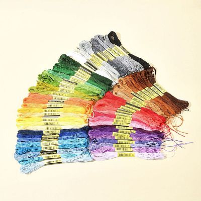 7 Sets 7 Colors Cotton Crochet Threads OCOR-FS0001-02A-1