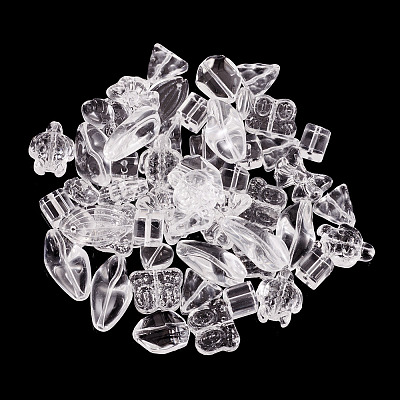 64Pcs Gradient Color Transparent Glass Beads GLAA-TA0003-48A-1