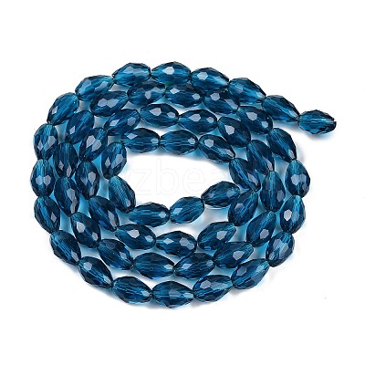 Transparent Glass Beads Strands EGLA-N013-T8mm-D25-1