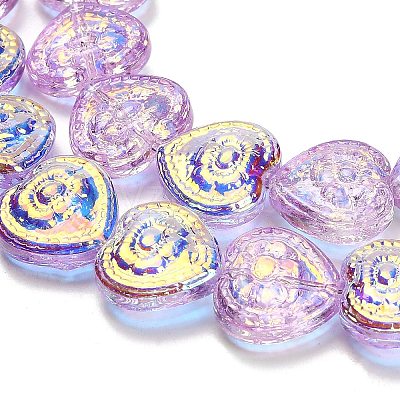 Electroplate Baking Paint Glass Beads Strands EGLA-K061-13A-AB07-1